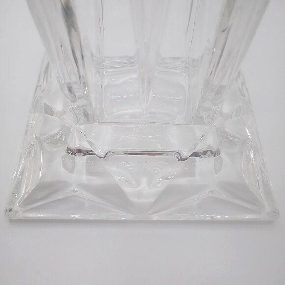 Quad Prism Candle Holder Vase Pillar Pedestal Reversible Clear Crystal 7" Vase - Picture 4 of 10